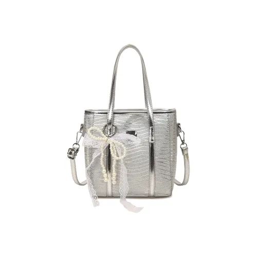 Chinllo ПУ (полиуретан) Сумка через плечо Стандартная Вязаный узор Серебряный Плетение Серебряный