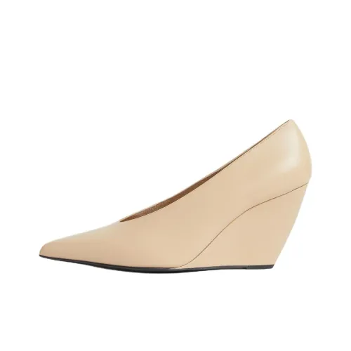 Loro Piana Viola Клиновидный каблук Высокие каблуки 8 см Женские Экрю
