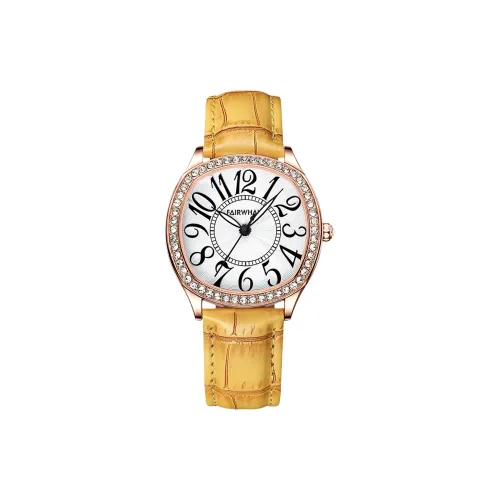 FAIRWHALE Smart Series Женские часы Кварцевый механизм Кожаный ремешок Часы Женские с белым циферблатом