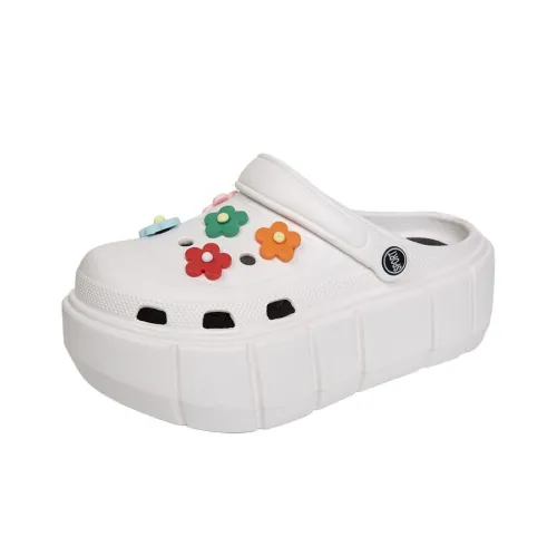 Женские сабо с принтом персика