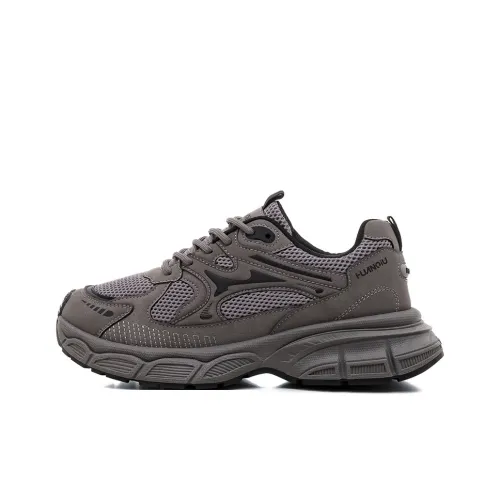 HUANQIU Устойчивый к истиранию Дышащий Противоскользящий Низкий Топ Тяжелая подошва Мужские кроссовки