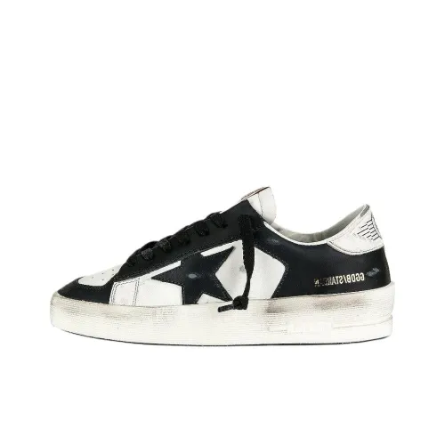 Golden Goose Stardan Стильные Скейтбординги Женские Черный Белый Потертый Позиционирование Стиль