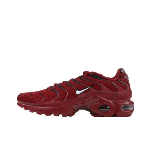 Nike Air Max Plus Устойчивый к истиранию Низкий Топ Детская Беговая Обувь Красная Подростки