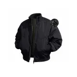 Чёрный хлопковый пуховик [утолщённый и утеплённый]