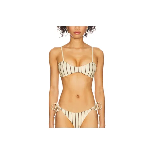 SUPERDOWN Бежевый Коричневый Полосы Женские Бикини