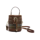 Зелёный кофейный в клетку