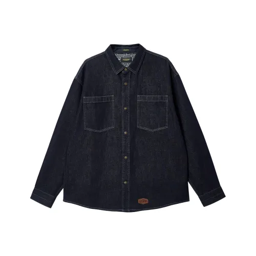 JACK JONES A12 Темно-джинсовый синий Мужская рубашка