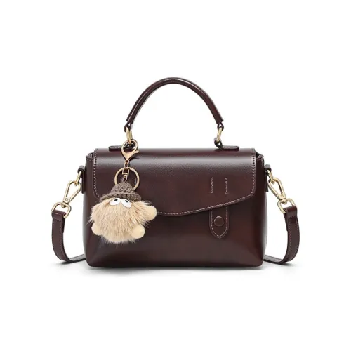 OUBOTE Сумка из синтетической кожи стандартная женская кофейного цвета