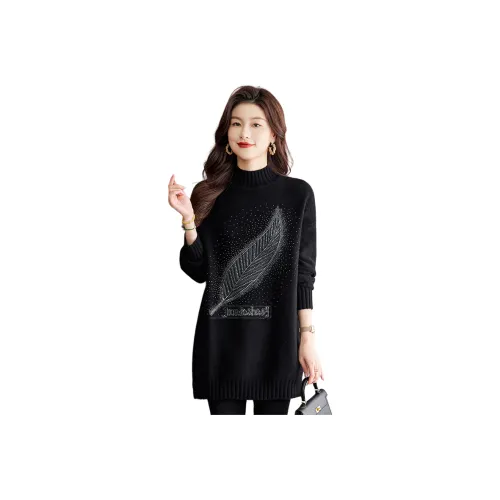 MJ Черный Женский Трикотаж