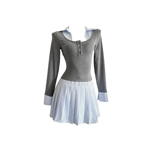 AHDO Длинное платье с длинными рукавами женское