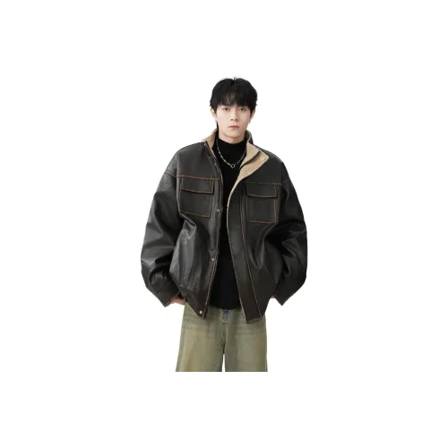 BLACK AT Унисекс Кожаные куртки