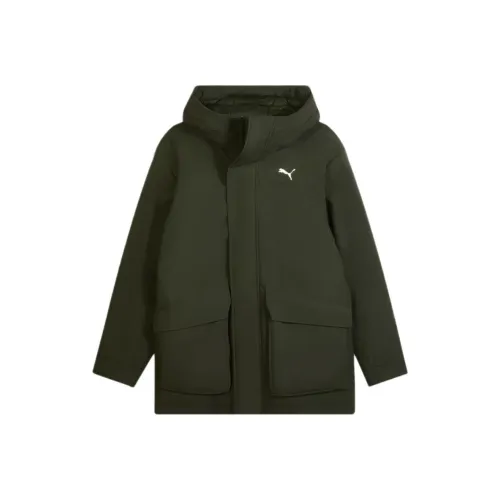 PUMA Темно-оливковый 82 Мужской Пуховик