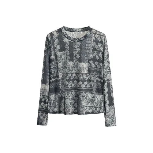 TOUCH T Рубашка Женская Серо-бежевого оттенка Hue