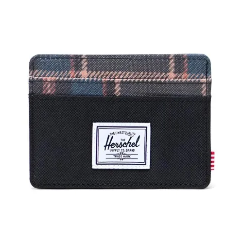 Herschel Переработанный Ткань Картхолдер Женский Черный Клетка
