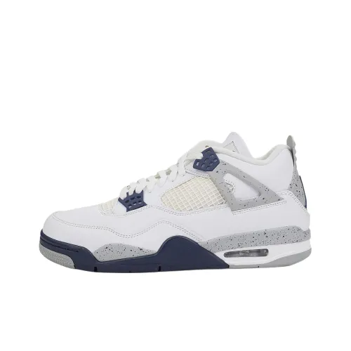 Jordan Air Jordan 4 Винтажные Баскетбольные Кроссовки Унисекс Белый