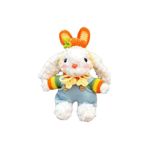 Cute Chip Милый Радужный Комбинезоны Морковное Ухо Кролик Мультяшный Маленький Цветок Кролик Брелок Плюшевая Подвеска 20 см Высота