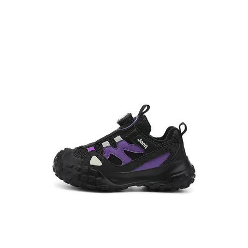 Jeep Slip-resistant Abrasion-resistant Waterproof Thermal Low-Top Running Shoes Shadow Black Pink Purple Children's