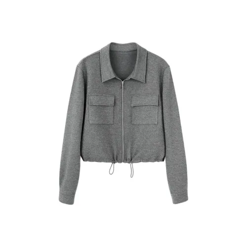 NINE WEST Серый Женский Короткий Пальто