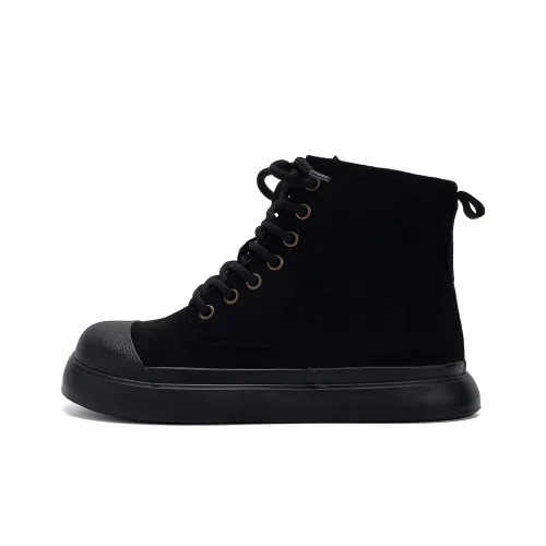 HUANQIU 11cm Мартин Boot Высокий Топ Женский