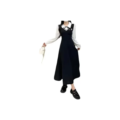 Wooden Rabbit Длинное платье с длинными рукавами женское