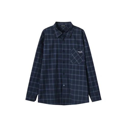 POINTLIMIT Темно-синие унисекс рубашки