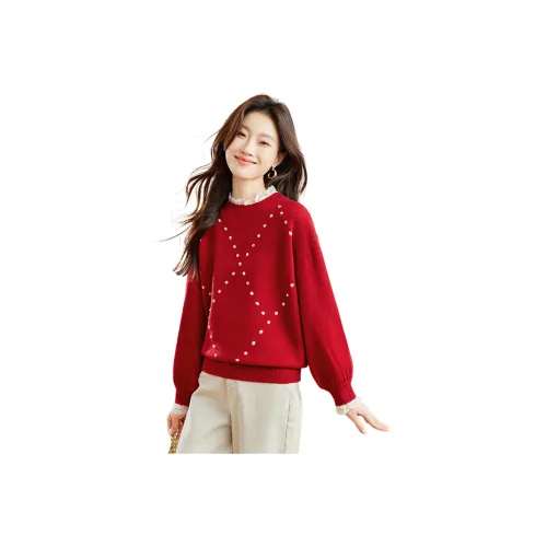 MJ Красный Женский Трикотаж