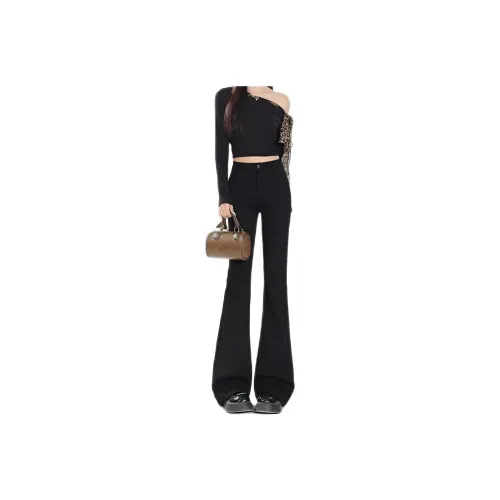 Wooden Rabbit 956 Черные брюки Женские Джинсы