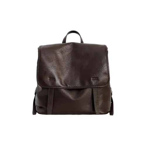 JPJ Первый слой Растительное дубление Коровья кожа Рюкзак Женские Многоцветный