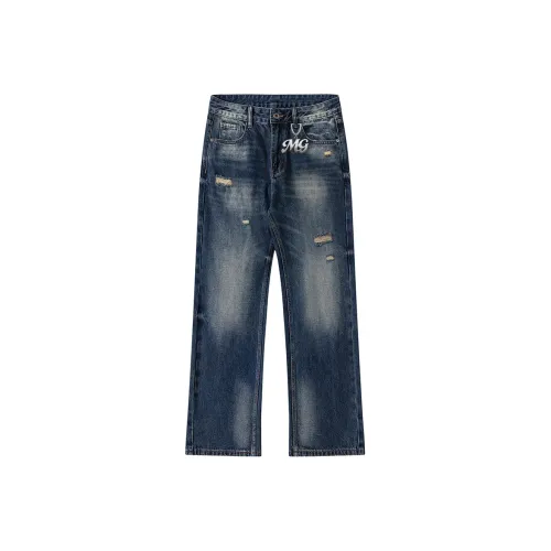 MG Небесно-голубой Мужской Джинсы