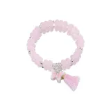 Ледяной душ, бабочка, браслет с бусинами - розовый