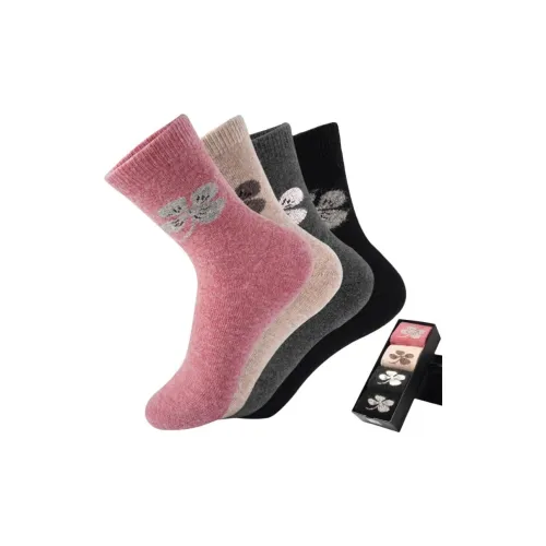 MAXDAVID NM4190 Смешанный цвет 4 упаковки женские носки MID до икры