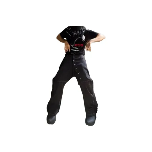 YGHOME OFFICIAL Черные Унисекс Джинсы