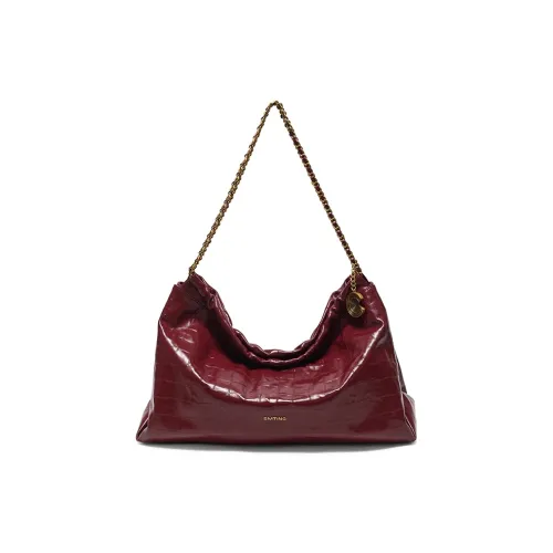 Simedin Сумка через плечо из коровьей кожи большая женская премиум-класса красная глубокий черный