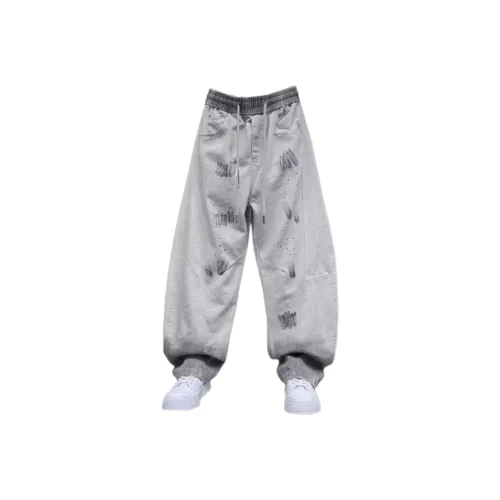 CAT'S PAW Paris Gray Unisex Casual Pants CAT'S PAW Париж Серый Унисекс Повседневные Штаны