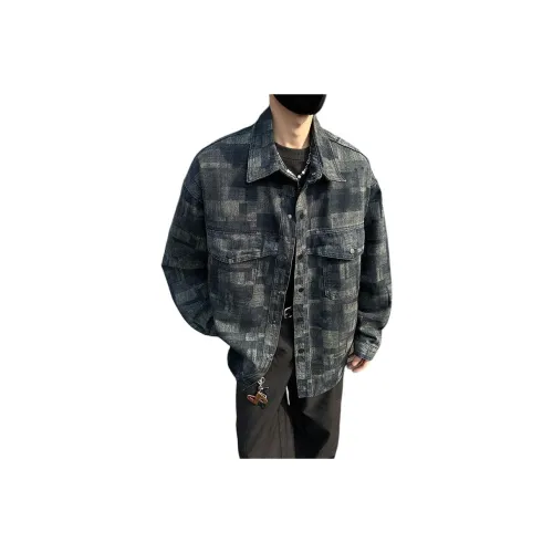 FRLMK Черный Серый Цвет Мужские Куртки