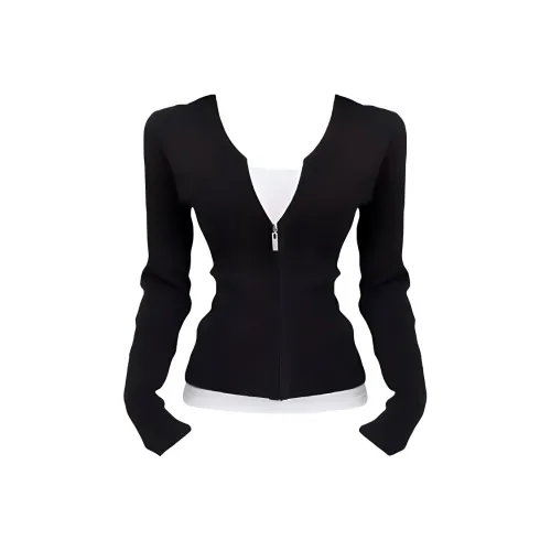 JUFU Черные Женские T-рубашки