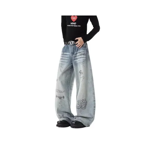 KAIZZGAO Синий Мужской Джинсы