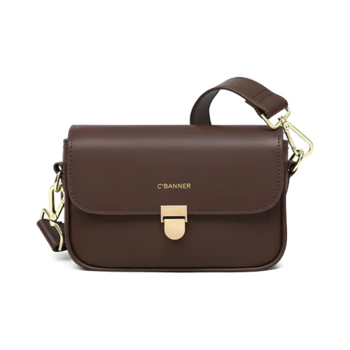 C°BANNER Коровья кожа Сумка на плечо Женская Кофейного цвета