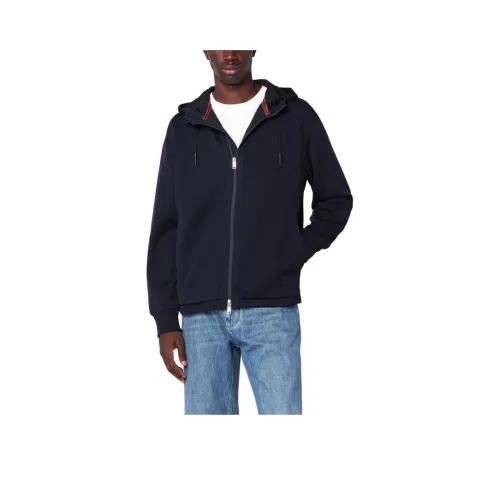 Ermenegildo Zegna Мужские куртки морского синего цвета