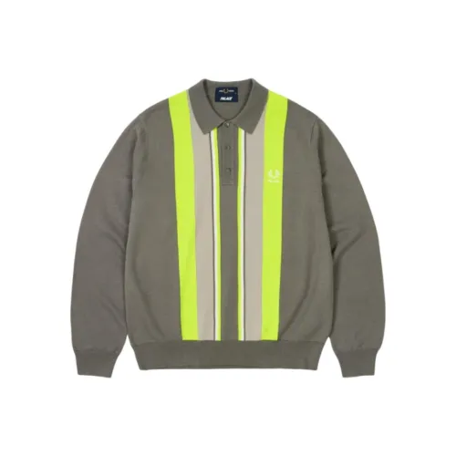 PALACE FRED PERRY Collaboration FW25 Длинный рукав Вязаная модель Рубашка Поло Унисекс