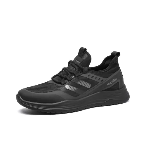 Mulinsen Высота Увеличивающая Устойчивый к Износу Легкий And Дышащий Низкий Топ Повседневная Обувь Мужская Черная