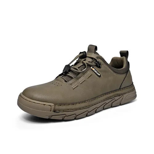 JIGONGYANG Повседневные кожаные туфли с низким верхом для мужчин