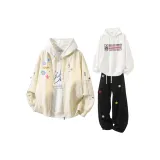 Абрикос + Белый + Черный Спортивные брюки