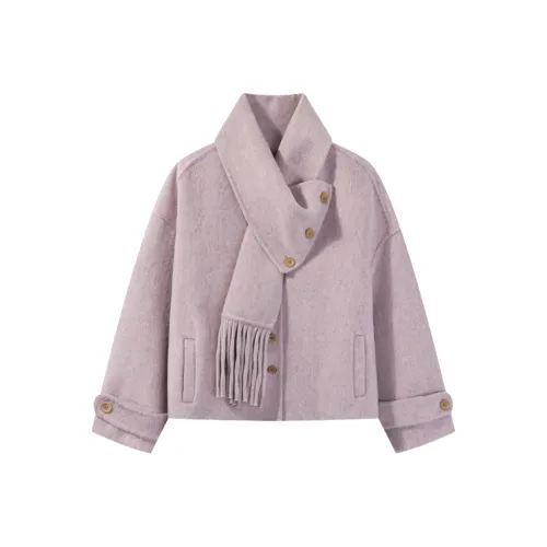 JOPPTI Фиолетовое Женское Пальто