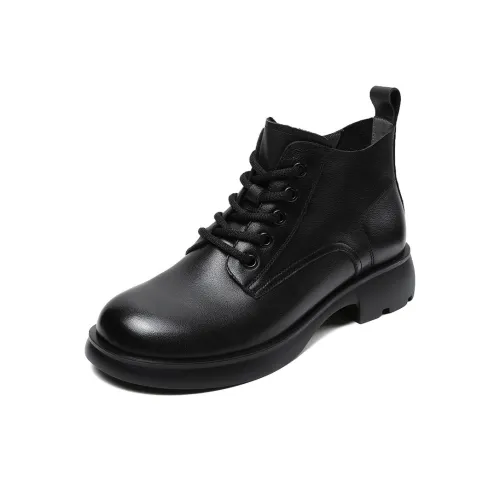 H2 Лицевая коровья кожа Удобный Винтаж Женская обувь Британский визуально увеличивает рост Универсальный Ботильоны Женские