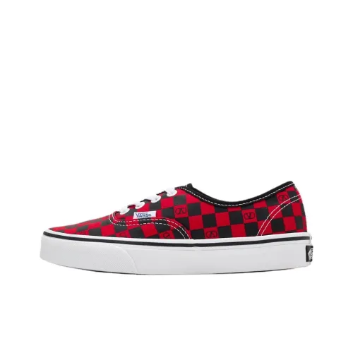 Valentino Vans Collaboration Vlogo Low Топ Кеды Женские Красный Черный