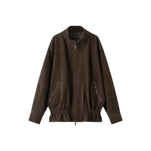 SHUXI Pulp Shell Brown Unisex Jackets SHUXI Pulp Shell Коричневый Унисекс Куртки