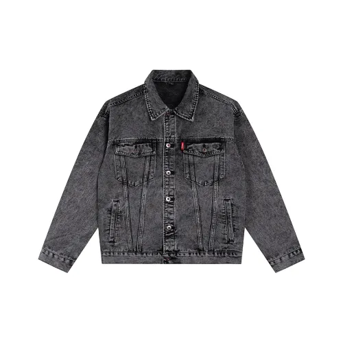 NOTFORMAD Черный Серый Унисекс Джинсовые Куртки