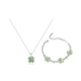 Клевер четырехлистный Набор [Браслет + Ожерелье]