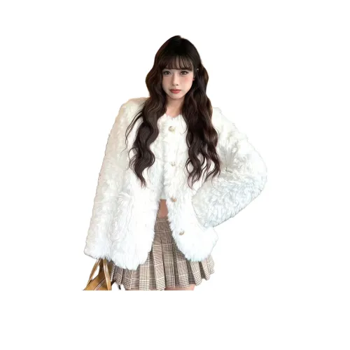 QINGYING Экрю Зимний Edition Женское Пальто